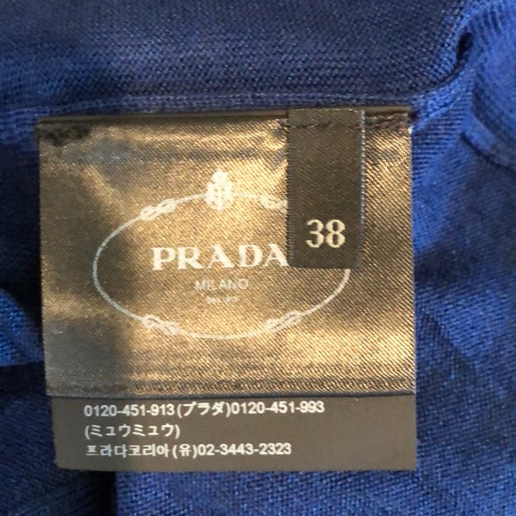 NWT Prada Blue  Sweater Sz 38/US 2 - Picture 14 of 16
